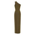 Saint Laurent One shoulder silk dress 779959Y76NI3250