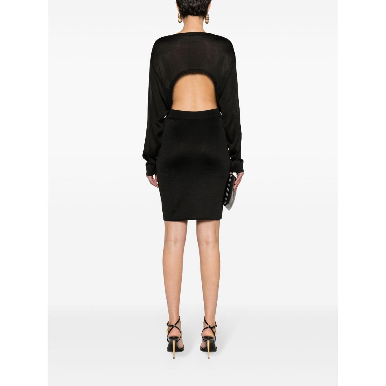 Saint Laurent open-back knitted dress 776019Y76LT1000