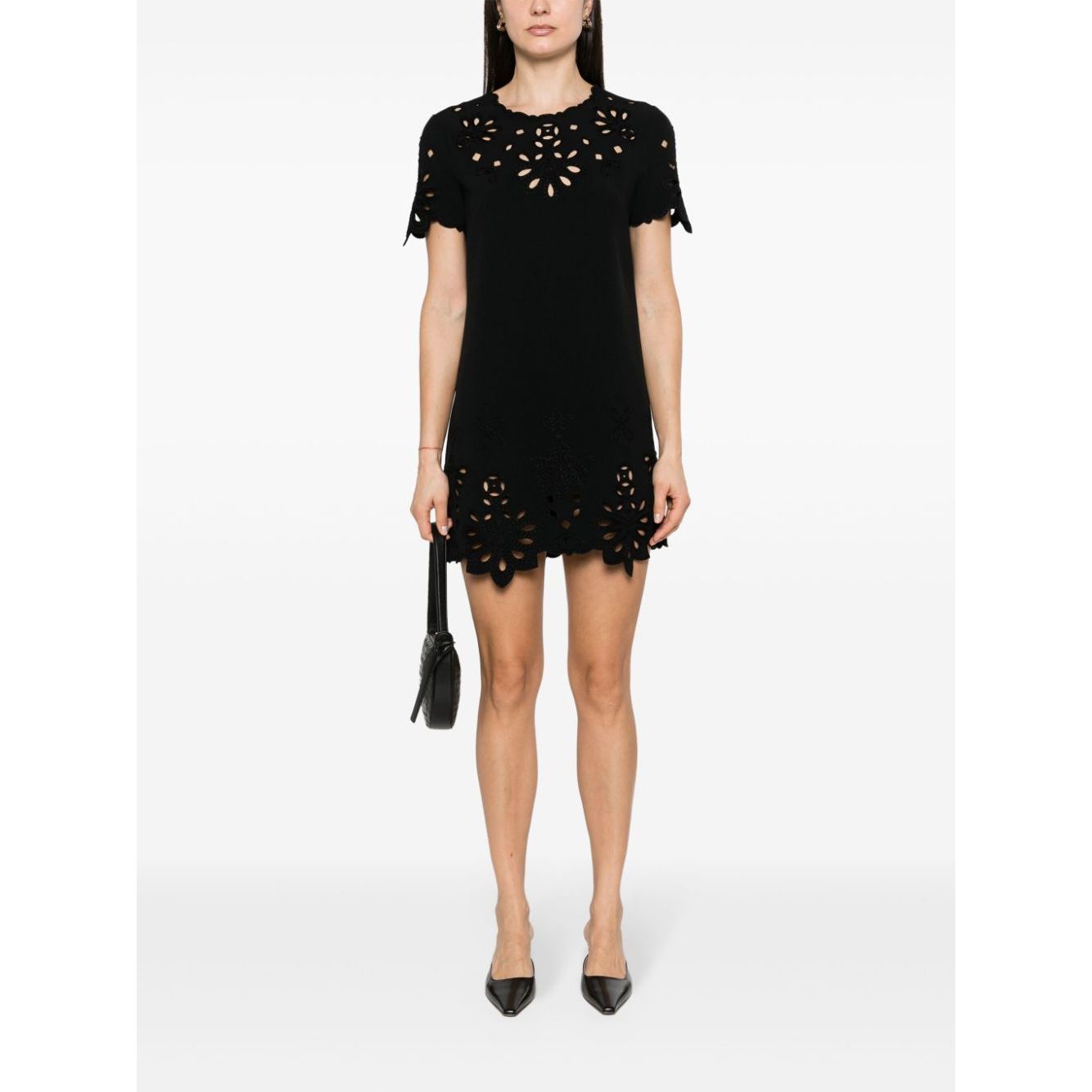 Ermanno Scervino Embroidered cotton short dress