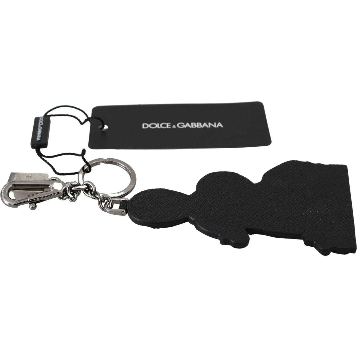 Dolce & Gabbana Leather Dominico Stefano #DGFAMILY Logo Badge Keychain SMY3019