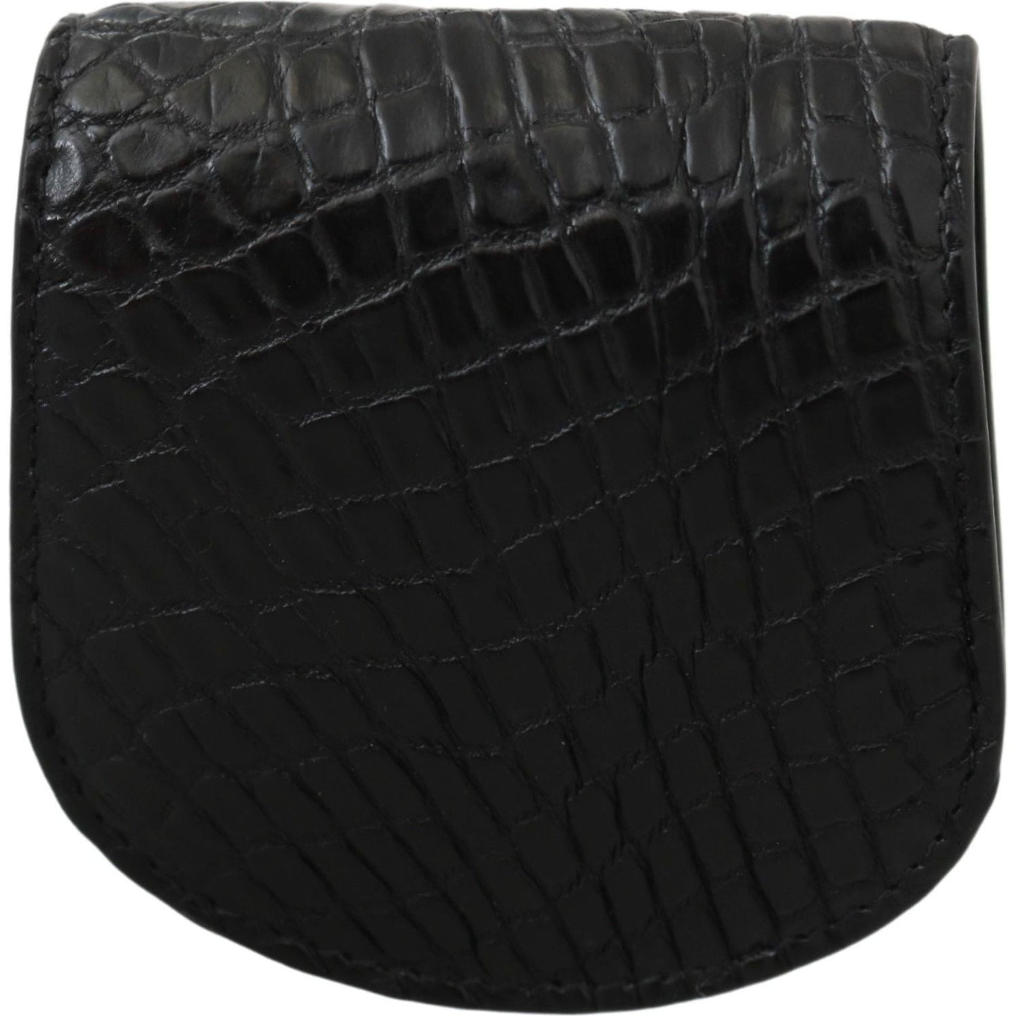 Dolce & Gabbana Black Exotic Skin Pocket Condom Case Holder VAS9359