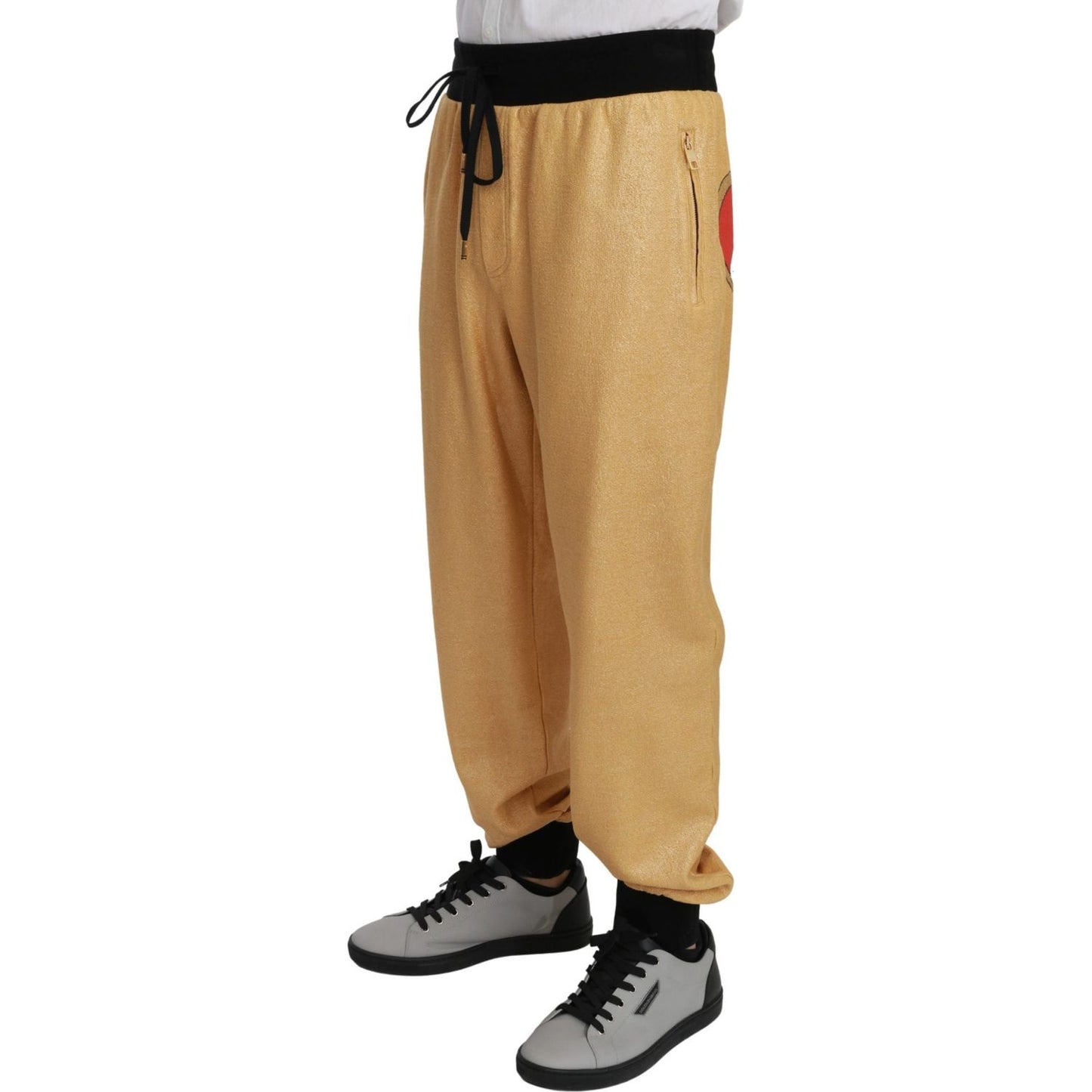 Dolce & Gabbana Gold Year Of The Pig Cotton Mens Pants PAN70956-52