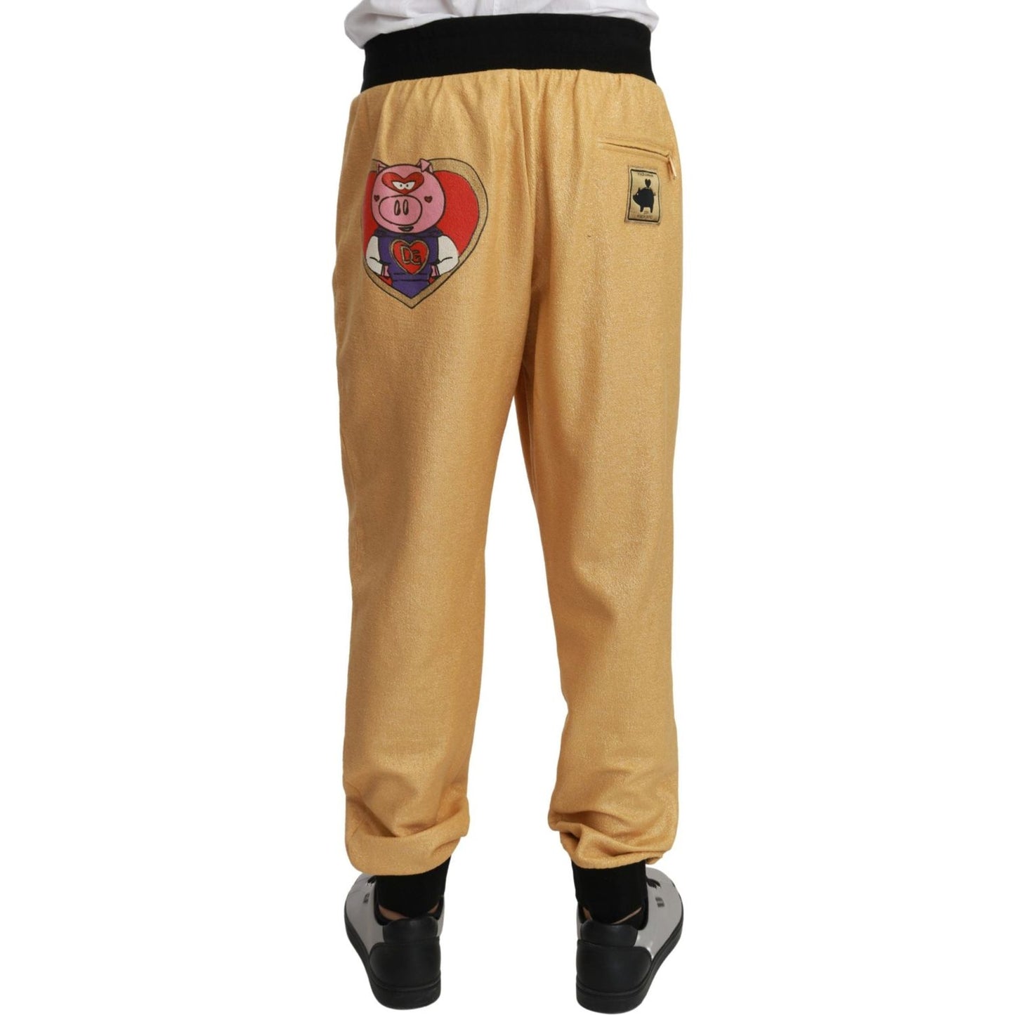 Dolce & Gabbana Gold Year Of The Pig Cotton Mens Pants PAN70956-52