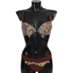 PINK MEMORIES Brown Lace Beachwear Two Piece Bikini Swimsuit BIK711-42