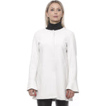 19V69 Italia Elegant White Neoprene Woman Coat