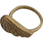Nialaya Gold Wing Clear CZ 925 Silver Authentic Women NY104-5.5