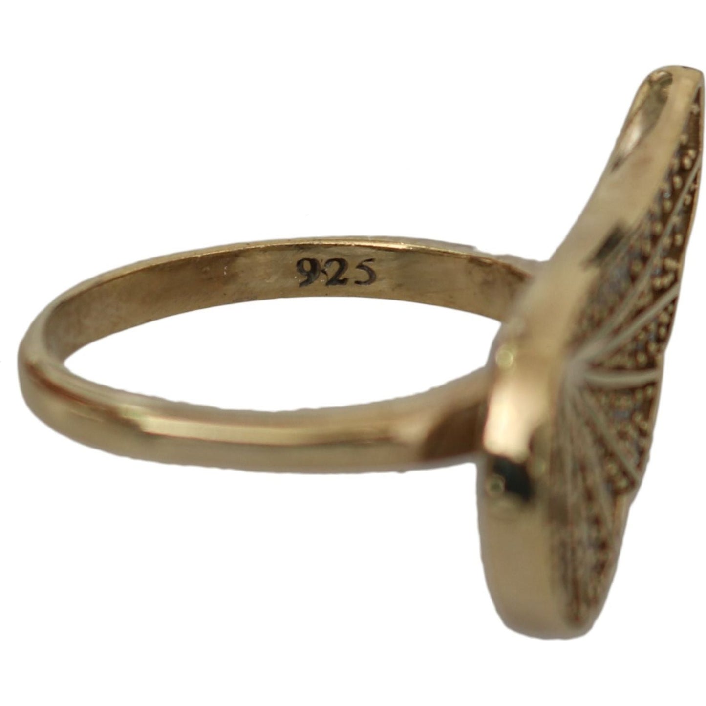 Nialaya Gold Wing Clear CZ 925 Silver Authentic Women NY104-5.5
