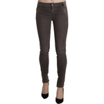 Ermanno Scervino Brown Low Waist Skinny Slim Trouser Cotton Jeans PAN71150-26