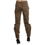Ermanno Scervino Brown Mid Waist Straight Cotton Pants PAN71152-40