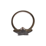 Nialaya Black CZ Star 925 Silver Womens Ring SIG19096-US5