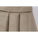 Andrea Incontri Brown Silk Solid Mini Pleated Skirt GSS10715-3
