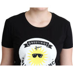 Moschino Black Cotton Sunny Milano Print T-shirt TSH5068-40