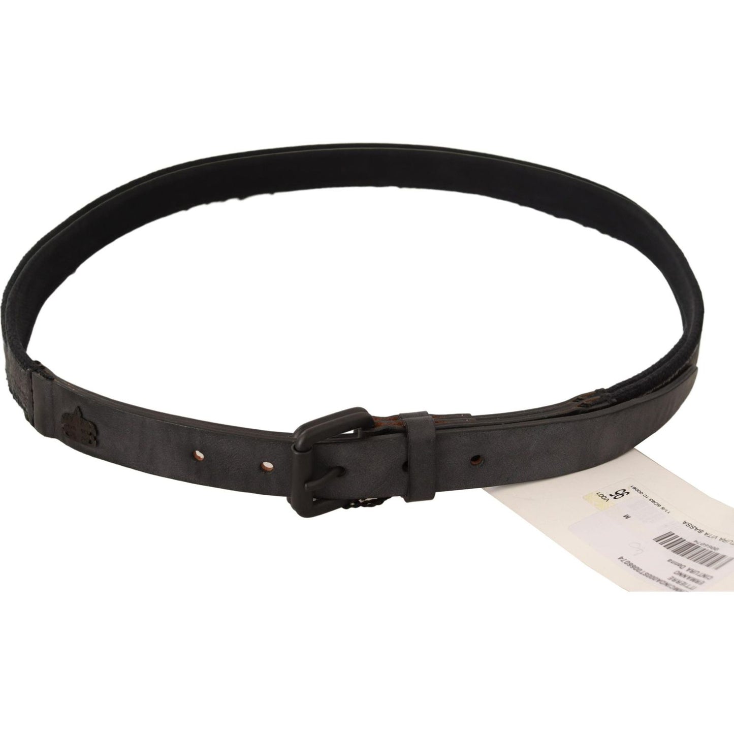 Ermanno Scervino Black Leather Logo Buckle Waist Women Belt BEL61017-95