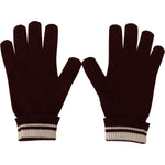 Dolce & Gabbana Red White D&G Logo Crown Cashmere Gloves LB3053 -S