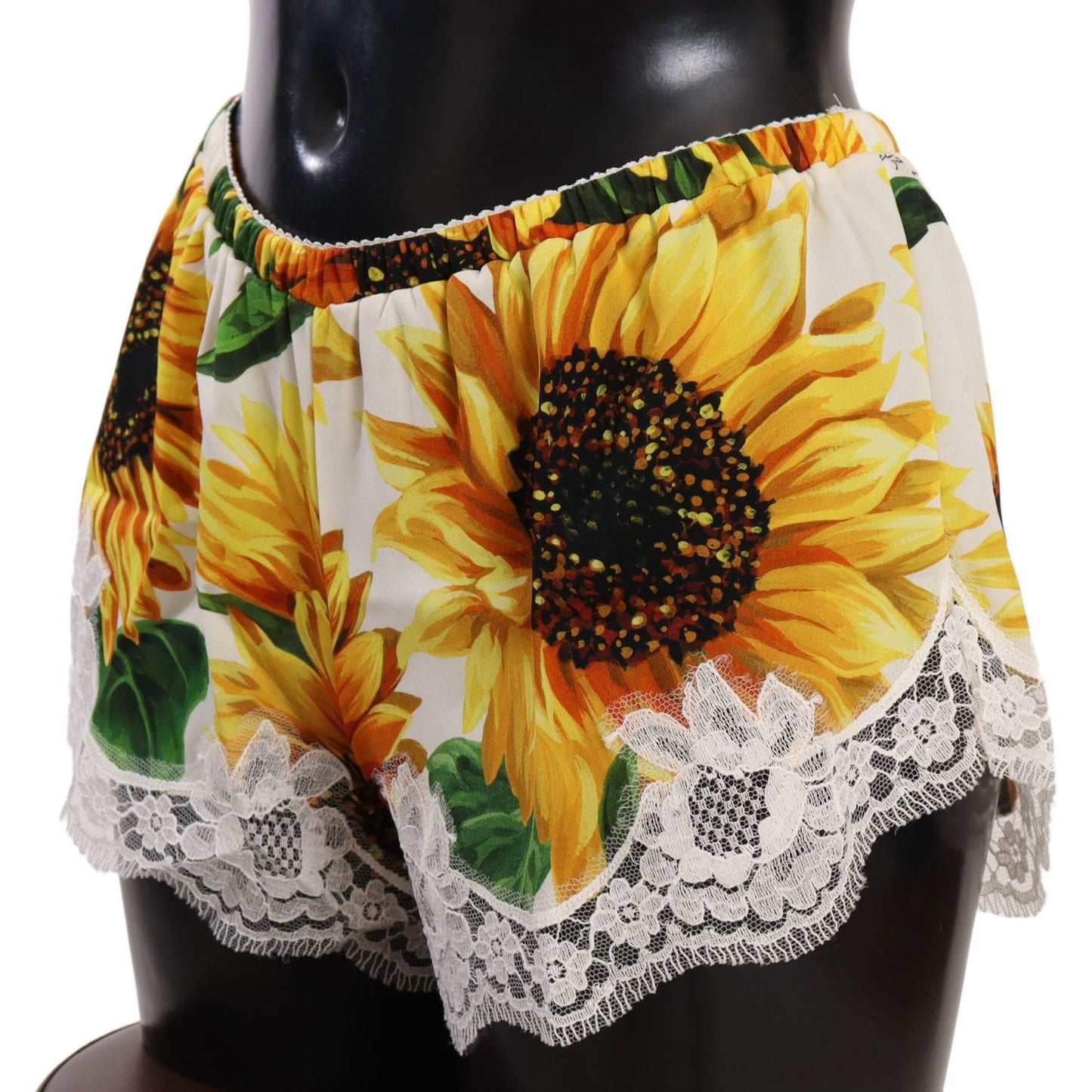 Dolce & Gabbana White Sunflower Lace Lingerie Underwear LB3046 -3