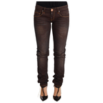 Acht Brown Washed Cotton Slim Fit Denim Low Waist Trouser Jeans PAN71811-26