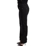 Ermanno Scervino Black Washed Straight Denim Trouser Cotton Jeans Jeans & Pants