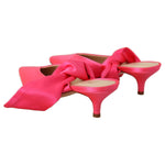 GIA COUTURE Pink Leather Lace Up Kitten Heels Pumps Shoes LA9441 - 36