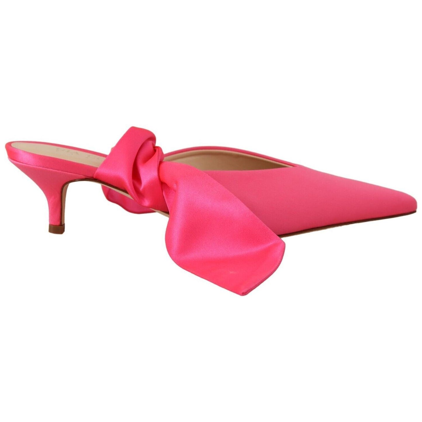GIA COUTURE Pink Leather Lace Up Kitten Heels Pumps Shoes LA9441 - 36