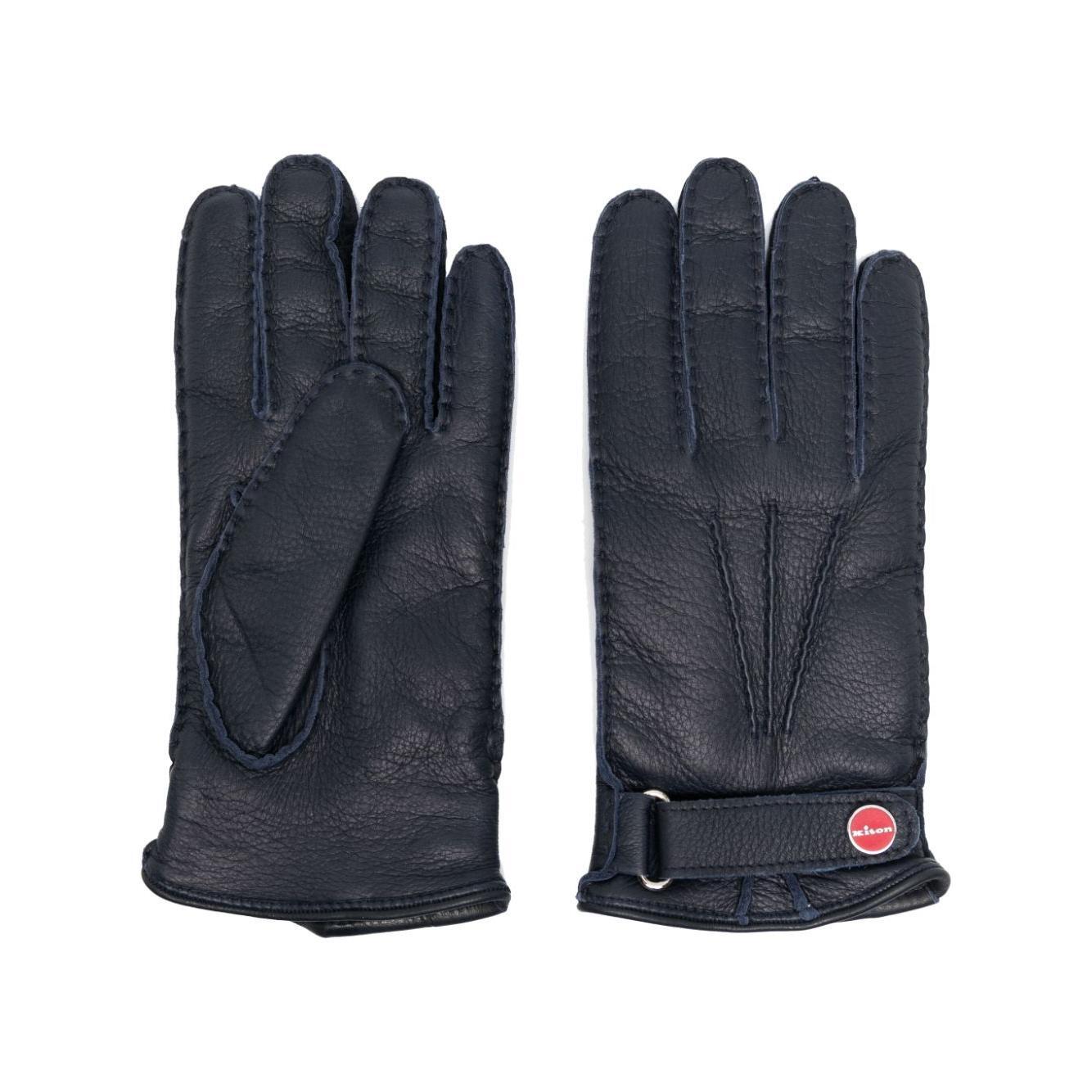 Kiton Gloves Blue UGU023K0257F1000E