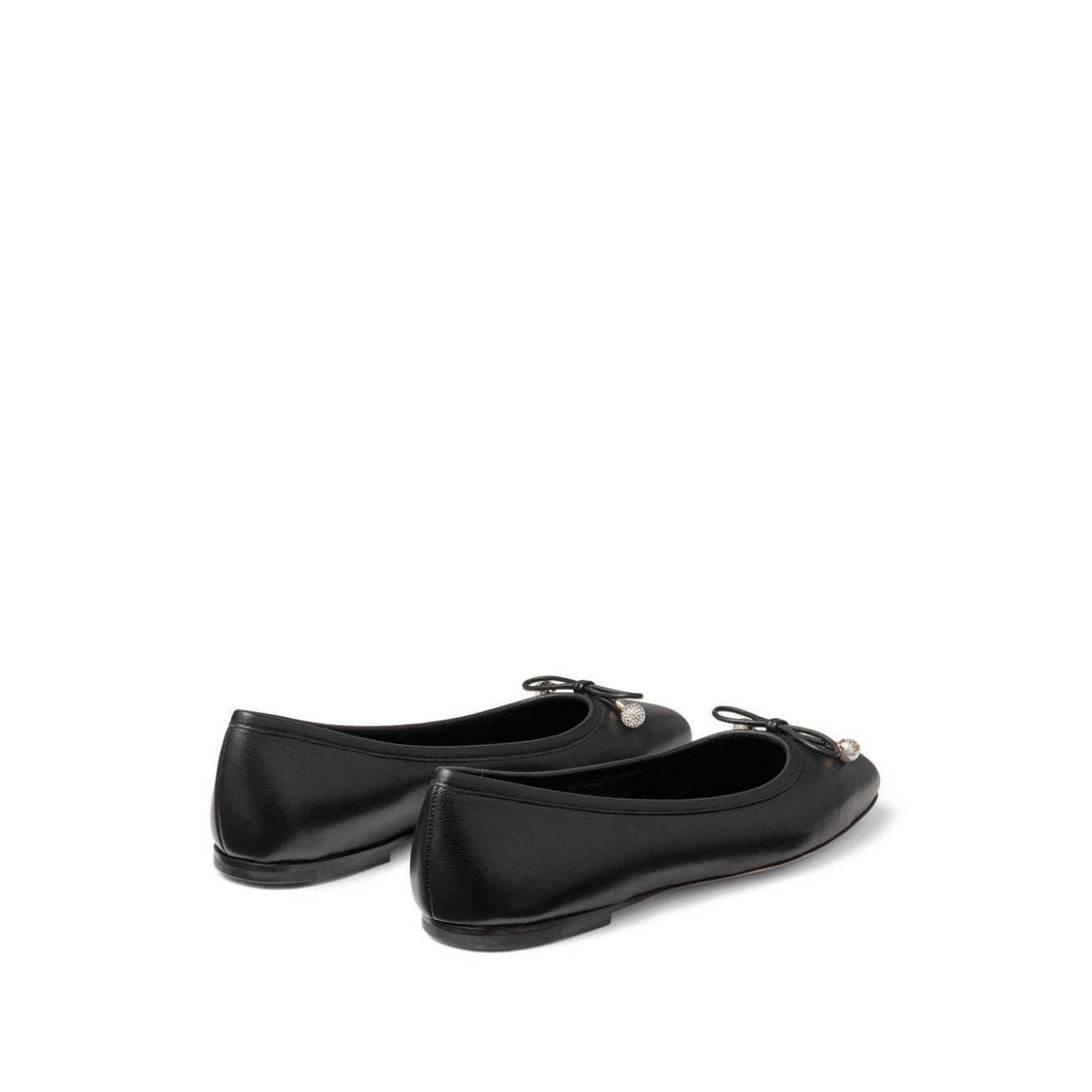 Jimmy Choo Elme Flat with Pearl embellishment ELMEFLATNAPBLACK-P25