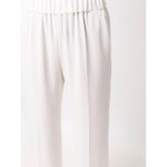 Alberto Biani White Cady Elasticated Trousers Trousers