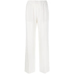 Alberto Biani White Cady Elasticated Trousers Trousers