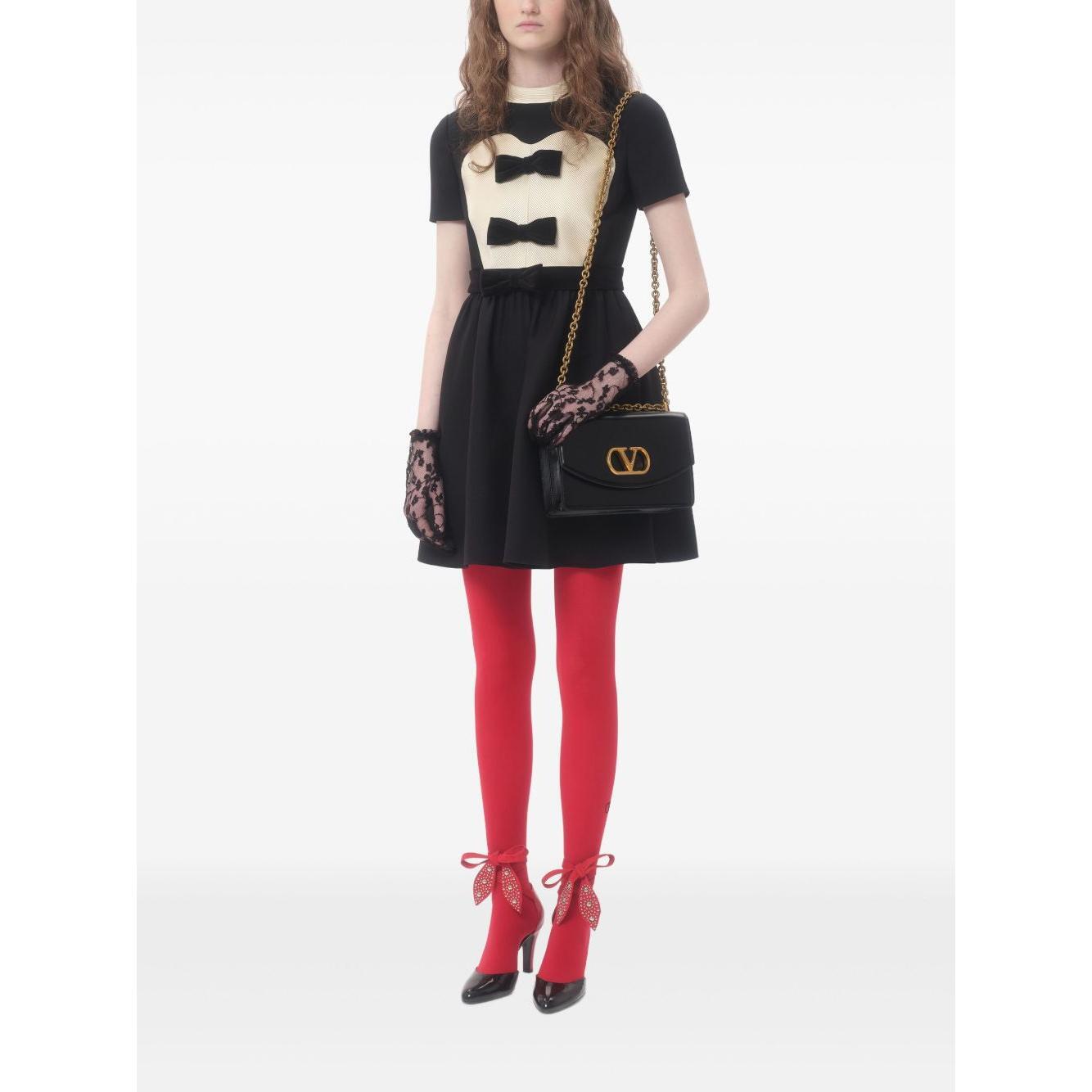 Valentino crepe couture short dress with bows Dresses
