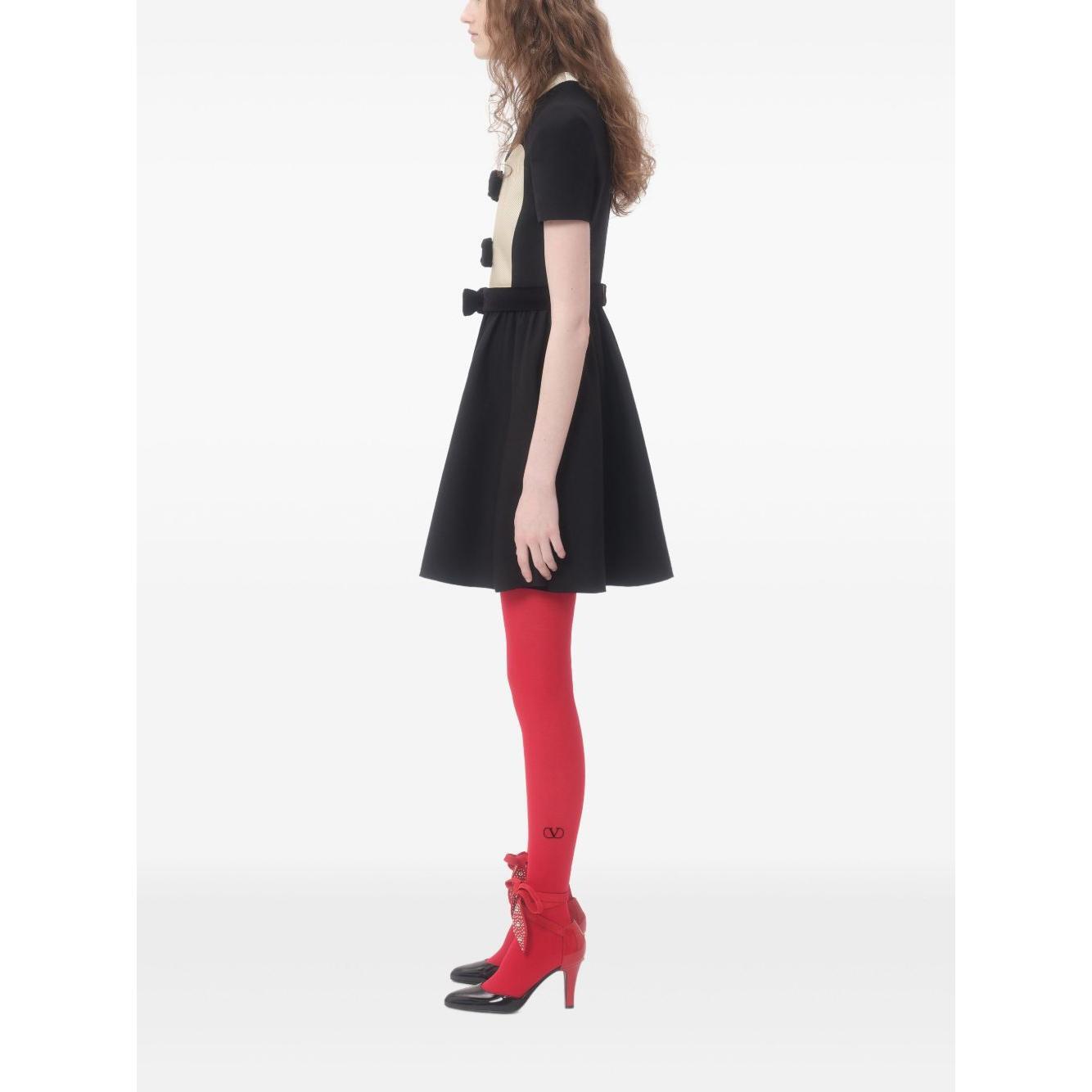Valentino crepe couture short dress with bows Dresses