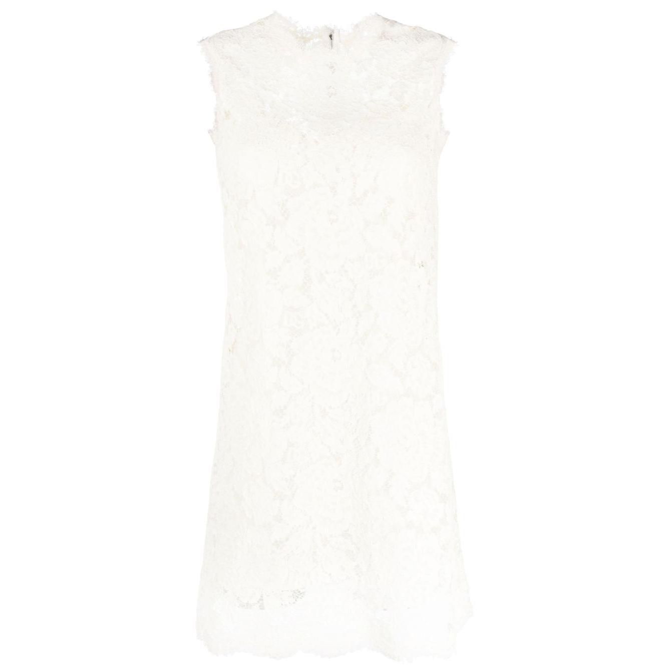 Dolce & Gabbana Sleeveless Lace Mini Dress Dresses