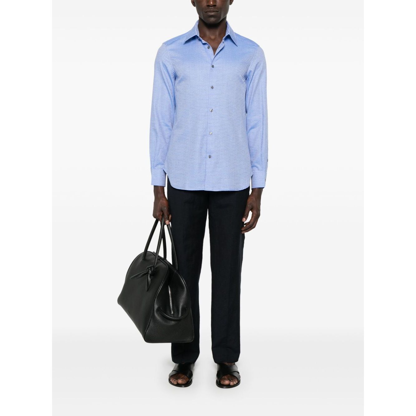 Emporio Armani Shirts Clear Blue