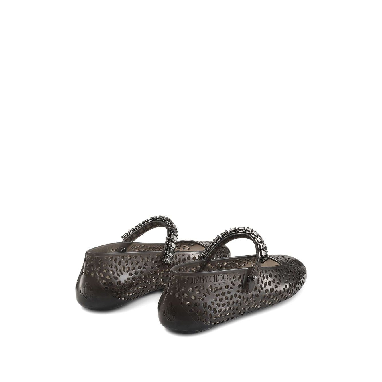 Jimmy Choo The Jelly Ballerina Flats with Crystal Embellishment Flat Shoes