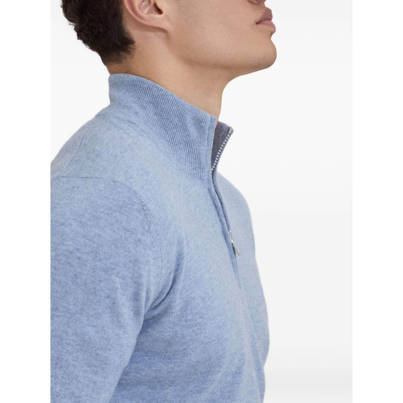 Brunello Cucinelli Sweaters Clear Blue Topwear