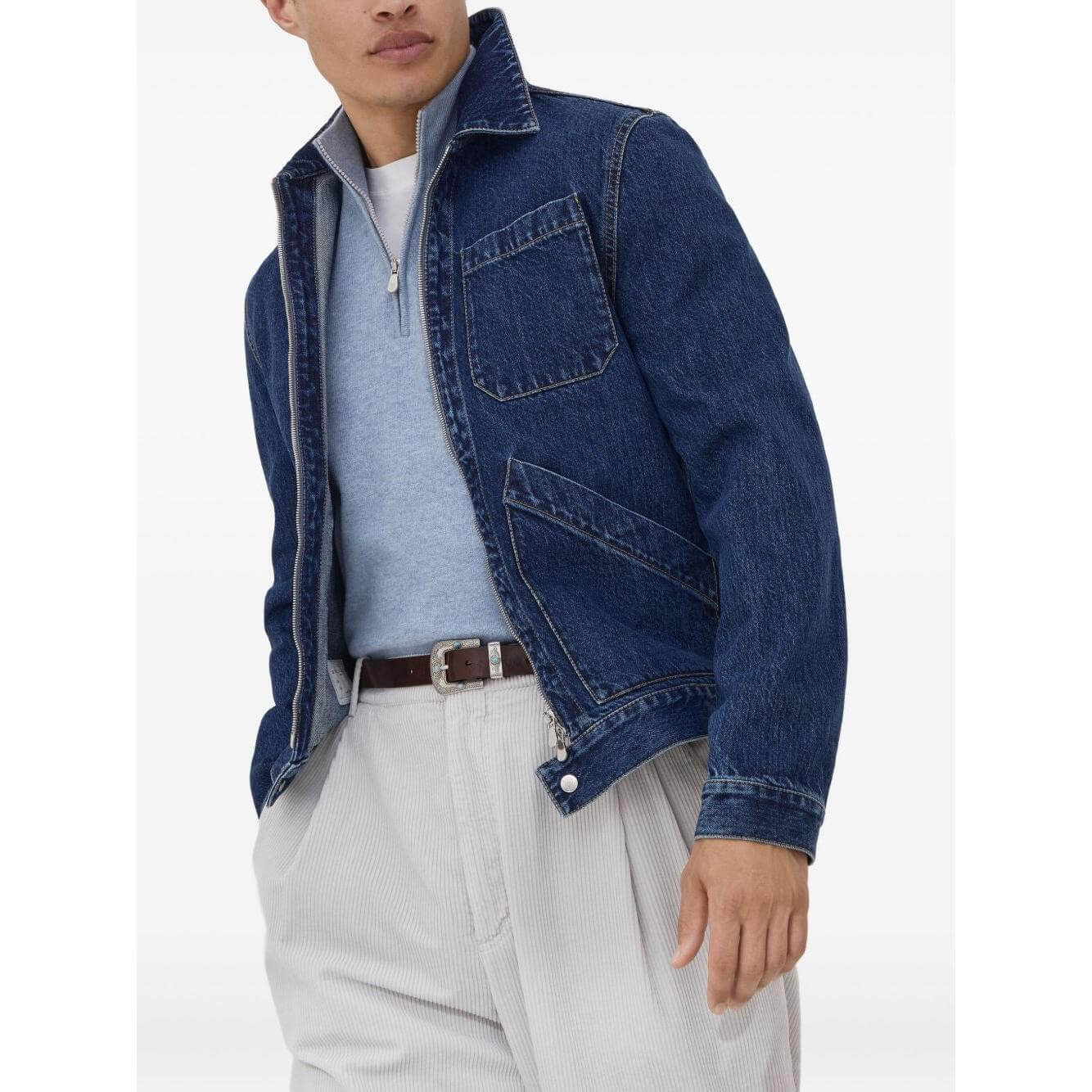 Brunello Cucinelli Sweaters Clear Blue Topwear