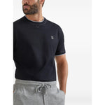 Brunello Cucinelli T-shirts and Polos Blue Topwear