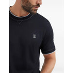 Brunello Cucinelli T-shirts and Polos Blue Topwear