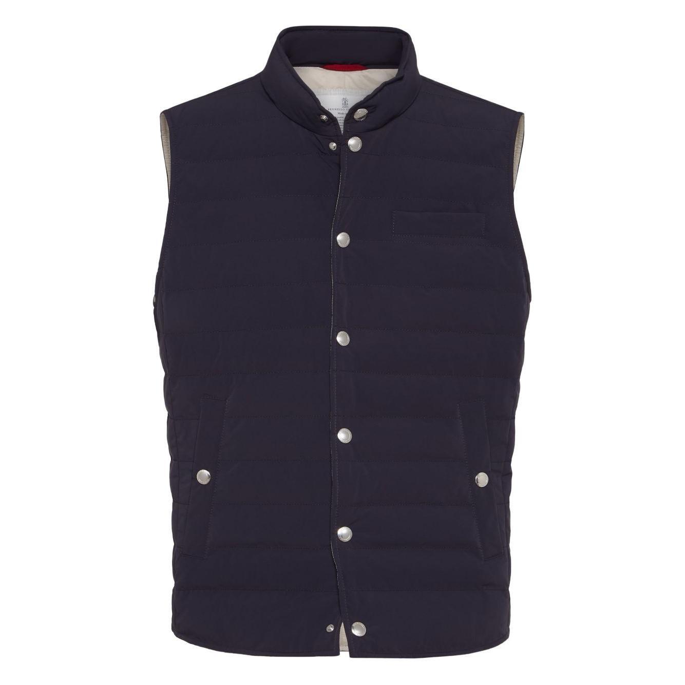 Brunello Cucinelli Jackets Blue Vests