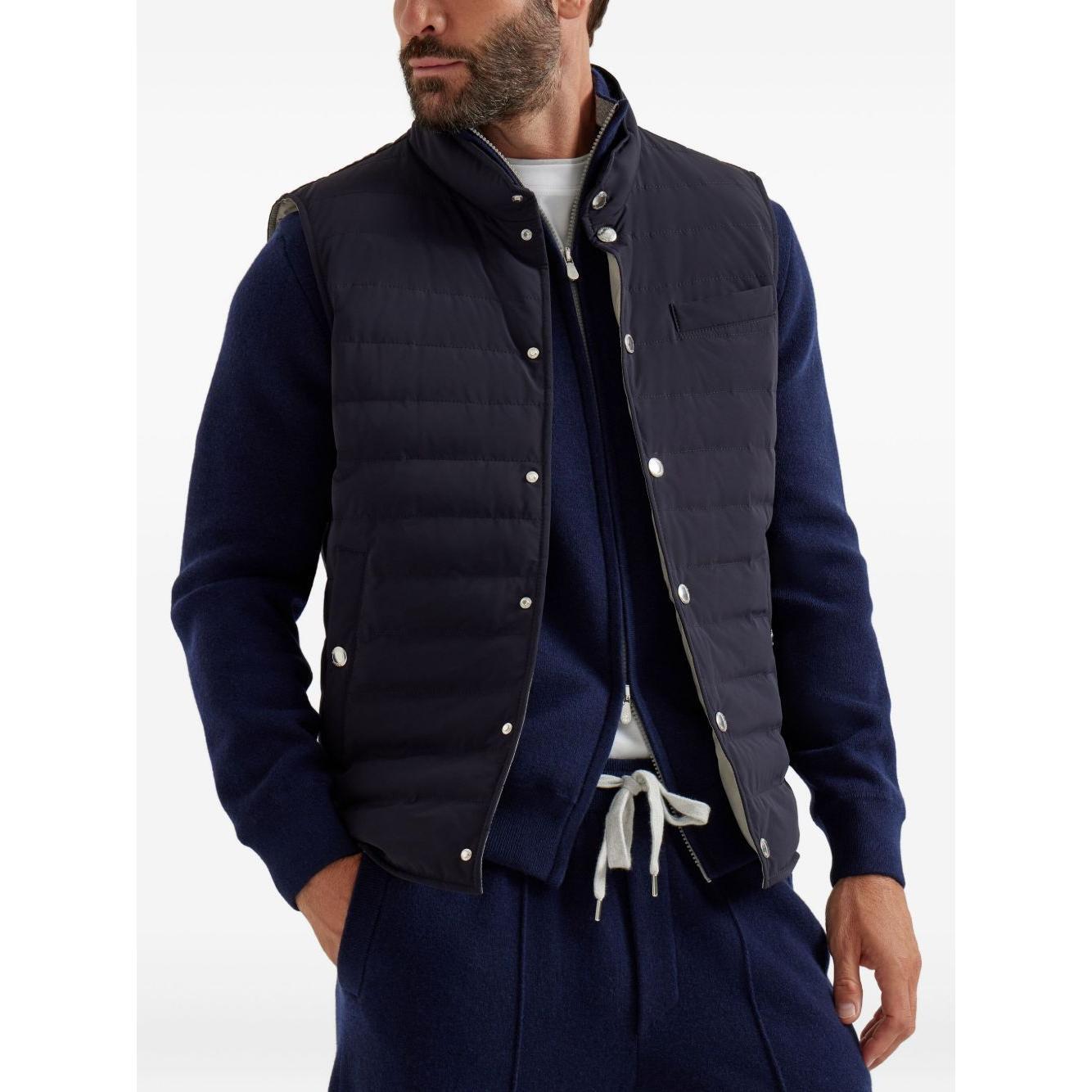Brunello Cucinelli Jackets Blue Vests