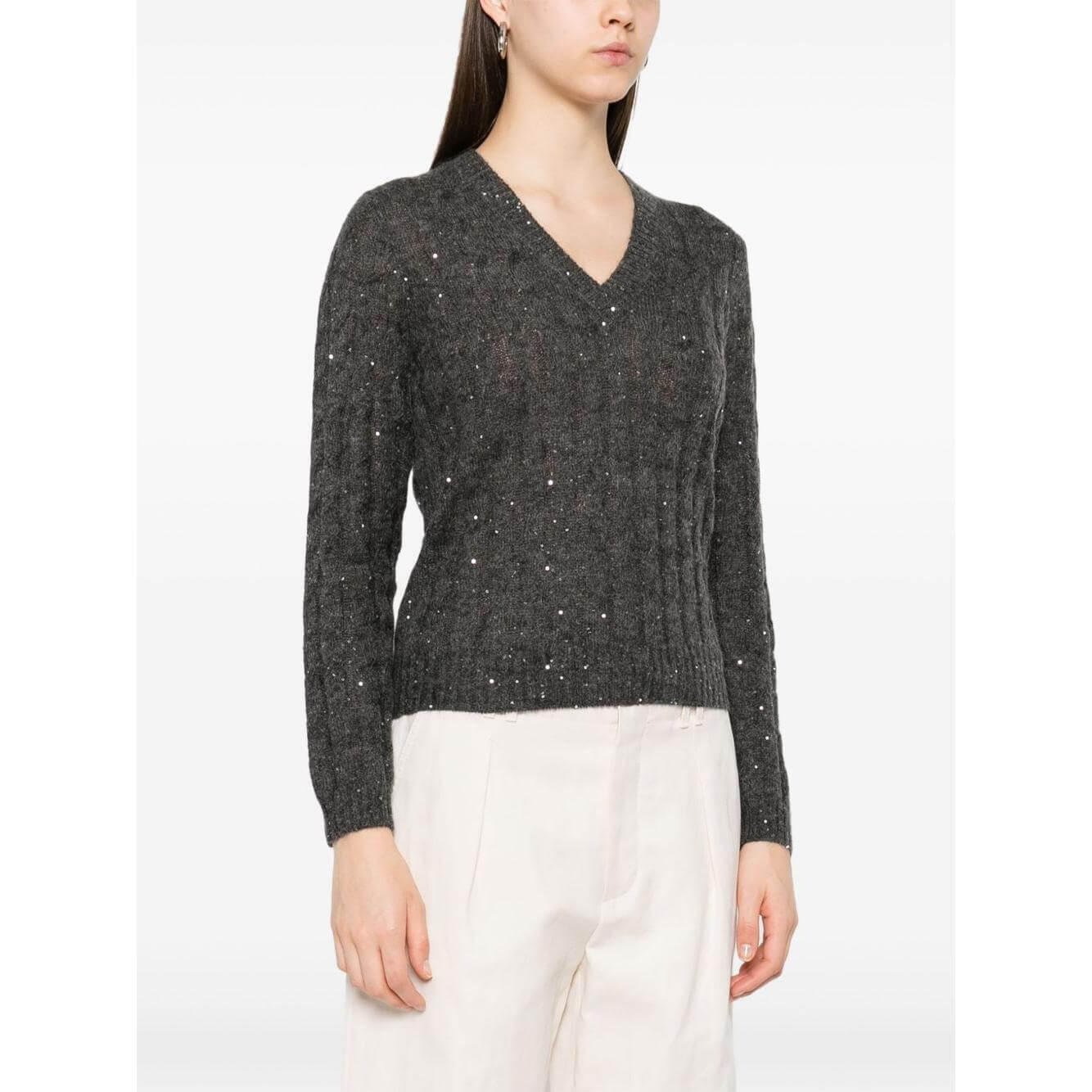 Brunello Cucinelli Sweaters Grey Topwear