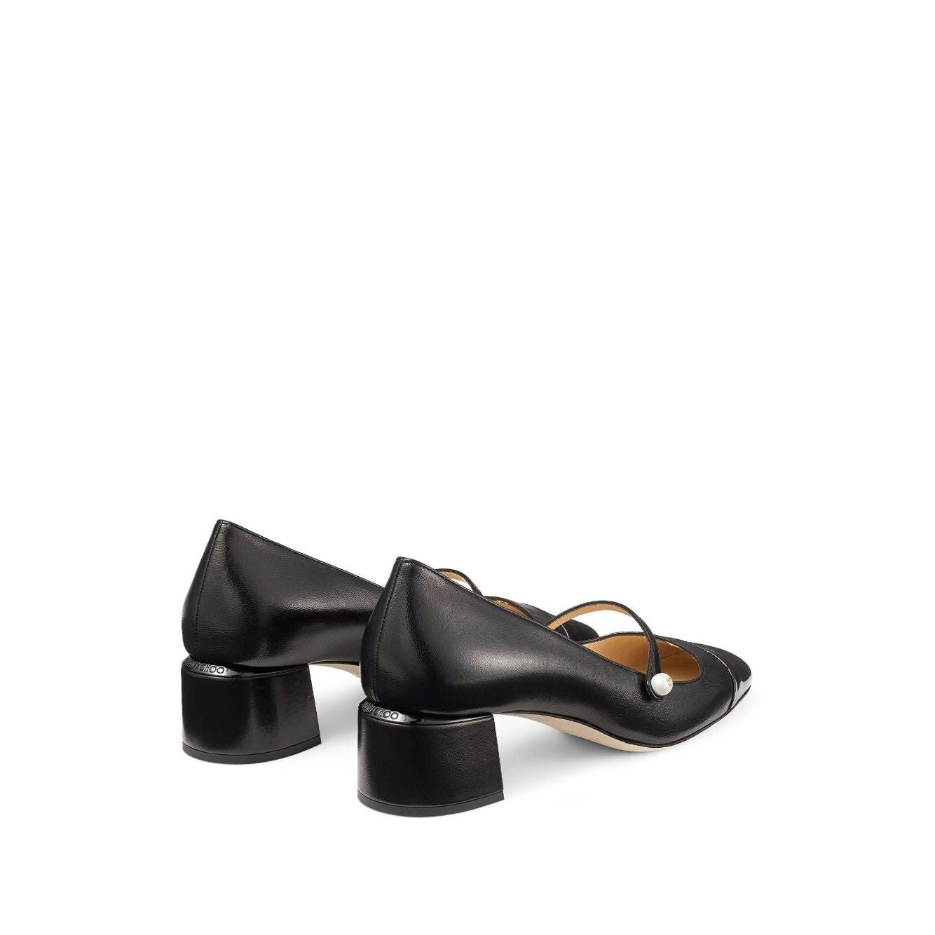 Jimmy Choo Elisa 45 Nappa and Patent Leather Pumps High Heel