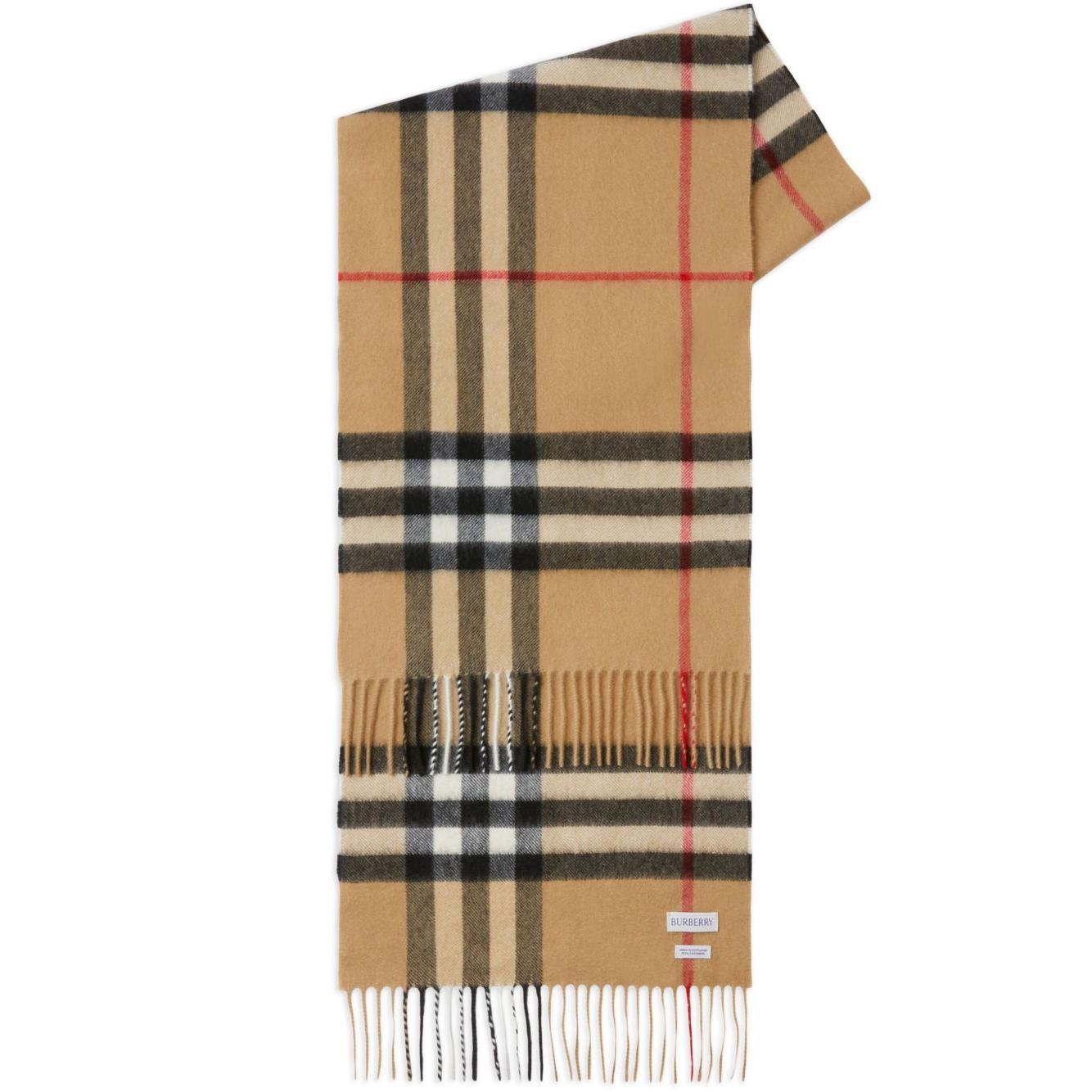 Burberry Check cashmere scarf Scarves Hats & Gloves
