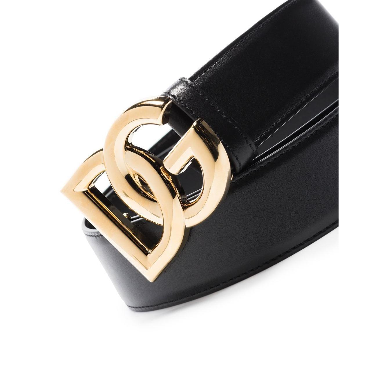 Dolce & Gabbana DG Logo leather belt Belts
