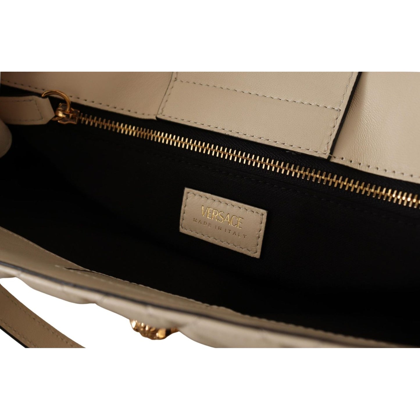 Versace Elegant Quilted Nappa Leather Tote 8054712069000