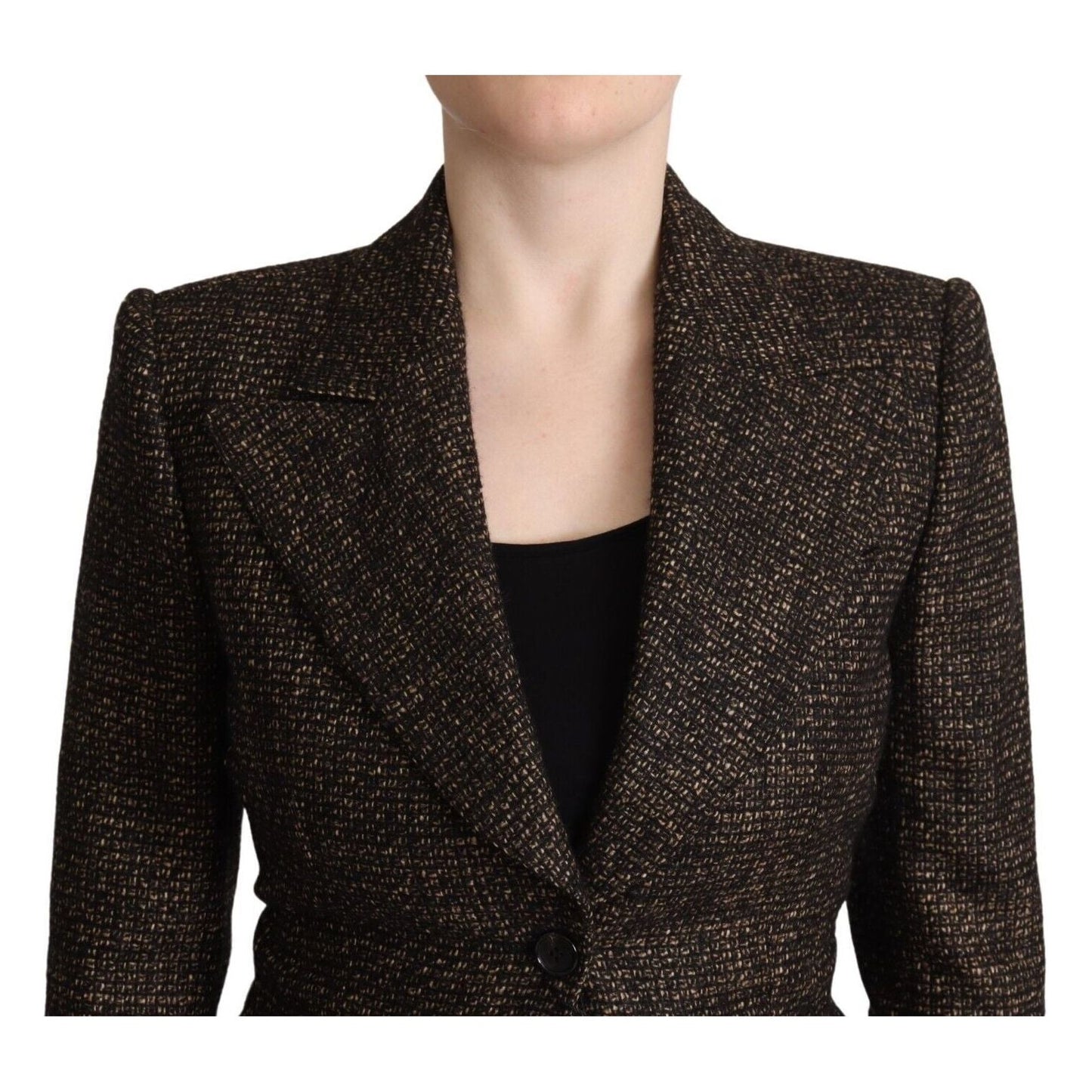 Dolce & Gabbana Dark Brown Wool Single Breasted 2 Pc Jacket Pants KOS1934 - 40