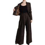 Dolce & Gabbana Dark Brown Wool Single Breasted 2 Pc Jacket Pants KOS1934 - 40