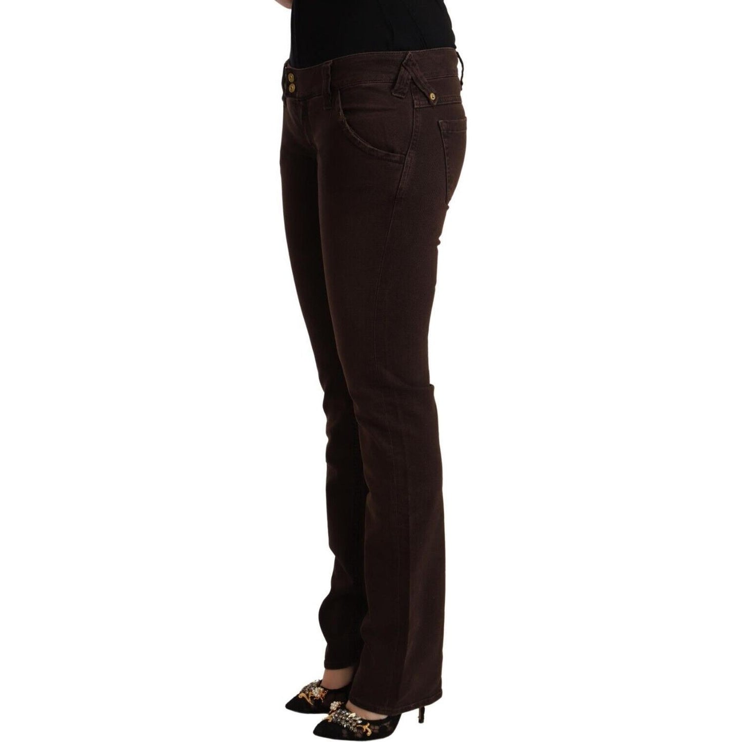 CYCLE Brown Cotton Stretch Low Waist Slim Fit Denim Jeans PAN71163 - 29