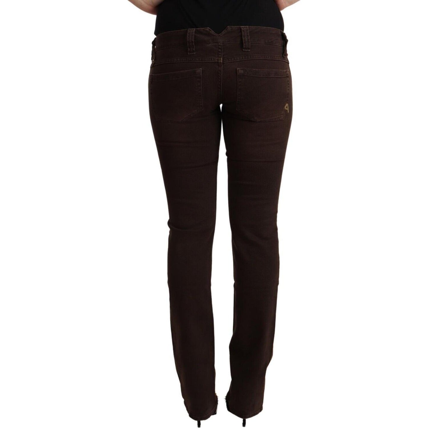 CYCLE Brown Cotton Stretch Low Waist Slim Fit Denim Jeans PAN71163 - 29