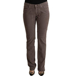 Jeckerson Brown Cotton Low Waist Iconic Patches Leg Denim Jeans PAN72680 - 31