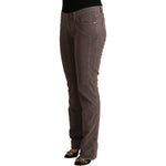 Jeckerson Brown Cotton Low Waist Iconic Patches Leg Denim Jeans PAN72680 - 31