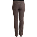 Jeckerson Brown Cotton Low Waist Iconic Patches Leg Denim Jeans PAN72680 - 31